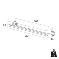 Tiger Handdoekhouder Cooper Dubbel -Badkamer Winkel 123 1000