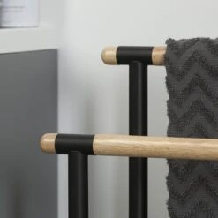 Sealskin Handdoekrek Brix Metaal Zwart -Badkamer Winkel 123 1023