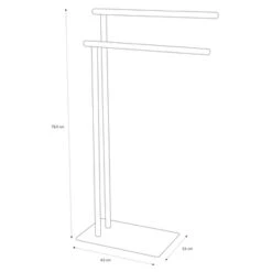 Sealskin Handdoekrek Brix Metaal Zwart -Badkamer Winkel 123 1026