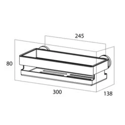 Tiger Noon Douchemand 30 X 8 X 13,8 Cm Inox 11 Tiger Noon Douchemand 30 X 8 X 13,8 Cm Inox -Badkamer Winkel 123 1045