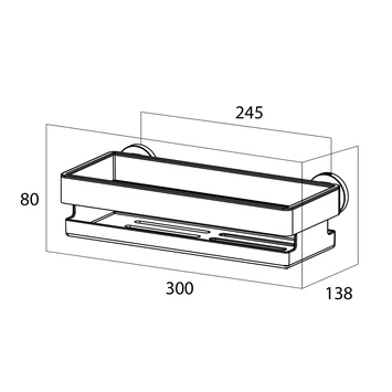 Tiger Noon Douchemand 30 X 8 X 13,8 Cm Inox 7 Tiger Noon Douchemand 30 X 8 X 13,8 Cm Inox - Afbeelding 5