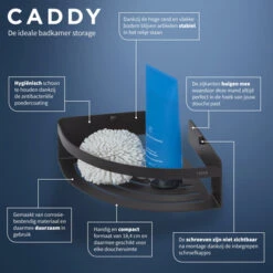 Tiger Caddy Hoekkorf Klein Zwart -Badkamer Winkel 123 1068
