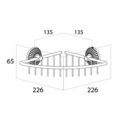 Tiger Ivy Hoekkorf Chroom/wit 9 Tiger Ivy Hoekkorf Chroom/wit -Badkamer Winkel 123 1094