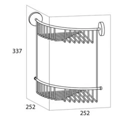 Handson Hoekkorf Smart Dubbel Groot RVS -Badkamer Winkel 123 1096