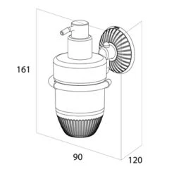Tiger Ivy Zeepdispenser 200ml Chroom/wit Keramiek 13 Tiger Ivy Zeepdispenser 200ml Chroom/wit Keramiek -Badkamer Winkel 123 1127