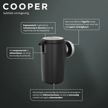 Tiger Zeepdispenser Cooper 175ml 7 Tiger Zeepdispenser Cooper 175ml - Afbeelding 5