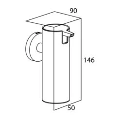 Tiger Zeepdispenser Boston Klein Hangend RVS -Badkamer Winkel 123 1237