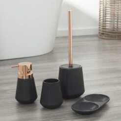 Sealskin Zeepdispenser Conical Porcelein Zwart -Badkamer Winkel 123 1350