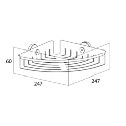 Tiger Hoekkorf Boston Groot RVS -Badkamer Winkel 123 1430