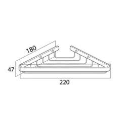 Tiger Zeepbakje Exquisit Voor Hoek Hangend RVS -Badkamer Winkel 123 1488