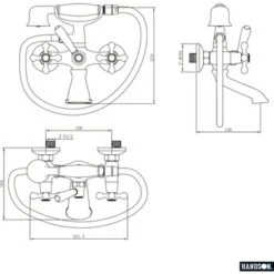 Handson Badkraan Louise Met Handdouche Chroom 15 Cm 7 Handson Badkraan Louise Met Handdouche Chroom 15 Cm -Badkamer Winkel 123 150