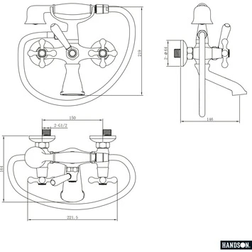 Handson Badkraan Louise Met Handdouche Chroom 15 Cm 5 Handson Badkraan Louise Met Handdouche Chroom 15 Cm - Afbeelding 3