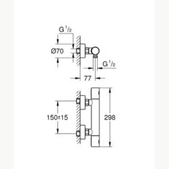 GROHE Thermostatische Douchekraan Grohtherm 1000 Colours Essence New RVS -Badkamer Winkel 123 152
