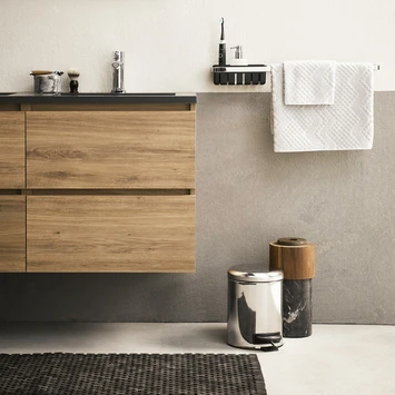 Sealskin Badmat Woodblock 52x90cm Zwart 6 Sealskin Badmat Woodblock 52x90cm Zwart - Afbeelding 4