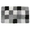 GAMMA Badmat Blok Zwart Met Grijs 60x90 Cm -Badkamer Winkel 123 1561