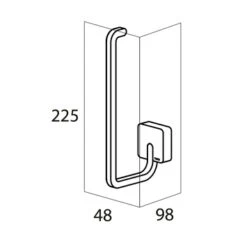 Tiger Reserverolhouder Impuls Hangend RVS -Badkamer Winkel 123 1944