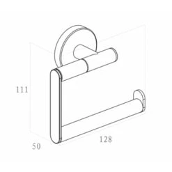 Marho Toiletrolhouder Luxor Zonder Klep Zwart -Badkamer Winkel 123 1950