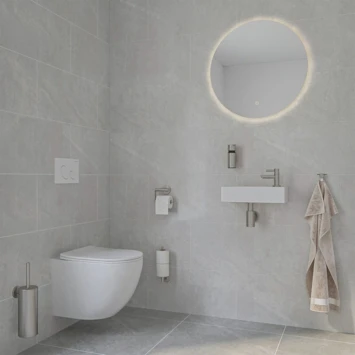 Marho Toiletborstelhouder Luxor Geborsteld Rvs 4 Marho Toiletborstelhouder Luxor Geborsteld Rvs - Afbeelding 2