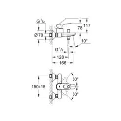 Grohe Badkraan Start Loop Chroom 15 Cm -Badkamer Winkel 123 204