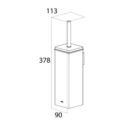 Tiger Toiletborstelhouder Items Hangend Vierkant Chroom -Badkamer Winkel 123 2041