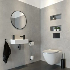 Tiger Toiletrolhouder Noon Met Planchet Zwart -Badkamer Winkel 123 2077