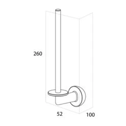 Tiger Reserverolhouder Cooper RVS/zwart -Badkamer Winkel 123 2142