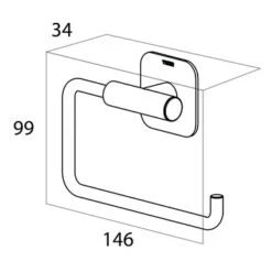 Tiger Toiletrolhouder Colar Chroom -Badkamer Winkel 123 2159