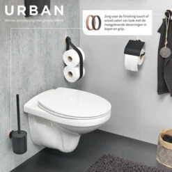 Tiger Urban Toilet Accessoireset Wc-rolhouder - Wc-borstelhouder - Haak -Badkamer Winkel 123 2190