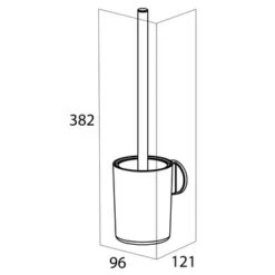 Tiger Tune Wc-borstelhouder Hangend RVS -Badkamer Winkel 123 2210