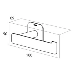 Tiger Colar Toiletrolhouder Zonder Klep Zwart -Badkamer Winkel 123 2226