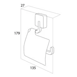 Tiger Toiletrolhouder Impuls Met Klep RVS -Badkamer Winkel 123 2230