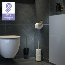 Tiger Tune Toiletrolhouder Messing/zwart -Badkamer Winkel 123 2236