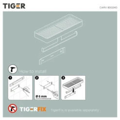 Tiger Toiletrolhouder Carv Met Planchet -Badkamer Winkel 123 2258