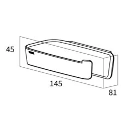 Tiger Toiletrolhouder TESS Zwart -Badkamer Winkel 123 2269