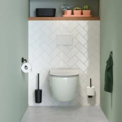 Tiger Carv Toiletrolhouder Zonder Klep Zwart -Badkamer Winkel 123 2273