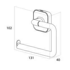 Tiger Carv Toiletrolhouder Zonder Klep Zwart -Badkamer Winkel 123 2274