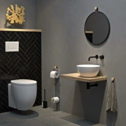 Tiger Reserverolhouder Sem Zwart -Badkamer Winkel 123 2298