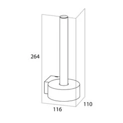 Tiger Reserverolhouder Nomad Hangend Zwart -Badkamer Winkel 123 2319