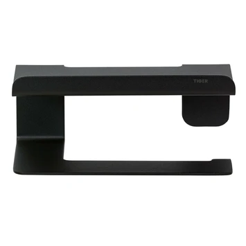 Tiger Colar Toiletrolhouder Met Planchet Zwart 6 Tiger Colar Toiletrolhouder Met Planchet Zwart - Afbeelding 4