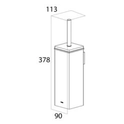 Tiger Toiletborstelhouder Items Hangend Vierkant RVS -Badkamer Winkel 123 2346