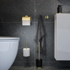 Tiger Reserverolhouder Tune Messing Zwart -Badkamer Winkel 123 2355