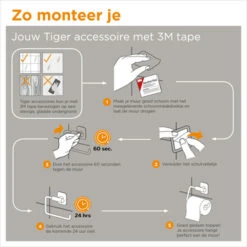 Tiger Reserverolhouder Tune Messing Zwart -Badkamer Winkel 123 2358