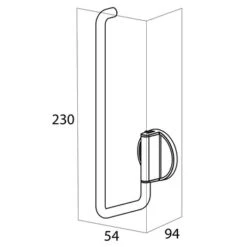Tiger Reserverolhouder Tune Messing Zwart -Badkamer Winkel 123 2360