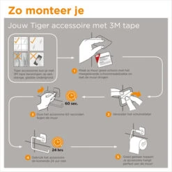 Tiger Haak Colar 4-delig RVS 19 Tiger Haak Colar 4-delig RVS -Badkamer Winkel 123 2368