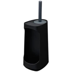 Tiger Toiletborstelhouder Tess Met Opbergvak Staand Zwart/antraciet -Badkamer Winkel 123 2373