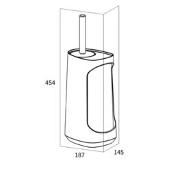 Tiger Toiletborstelhouder Tess Met Opbergvak Staand Zwart/antraciet -Badkamer Winkel 123 2381