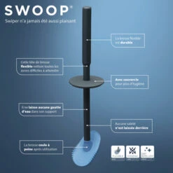 Tiger Toiletborstelhouder Tess Met Opbergvak Staand Zwart/antraciet -Badkamer Winkel 123 2385