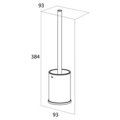 Tiger Toiletborstelhouder Colar Staand Zwart -Badkamer Winkel 123 2402