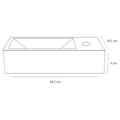 Differnz Ravo Fontein Wit 38.5x18.5x9cm 8 Differnz Ravo Fontein Wit 38.5x18.5x9cm -Badkamer Winkel 123 2471