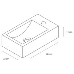 Differnz Fonteinset Cheops Grijs Natuursteen 40x23x11 Cm -Badkamer Winkel 123 2498